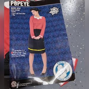 BRAND NEW POPEYE OLIVE OYL ADULT COSTUME MEDIUM SIZE